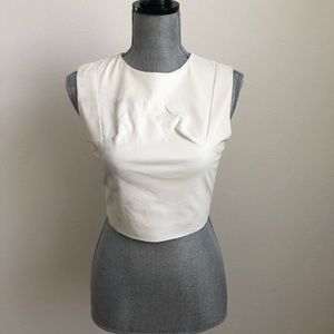 Cotton Candy Leather Crop Top